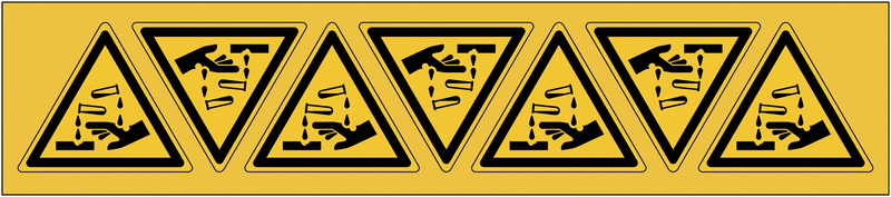 Panneaux et autocollants ISO 7010 Substances corrosives - W023