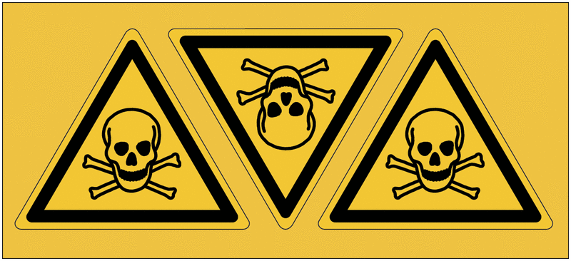 Panneaux et autocollants ISO 7010 Matières toxiques - W016