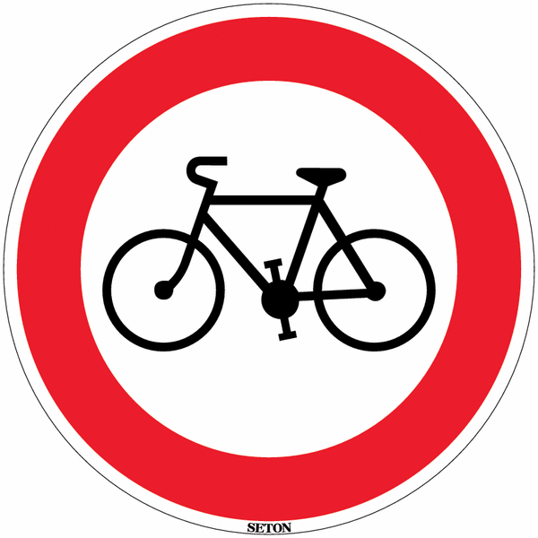 Panneau PVC - Interdiction vélo