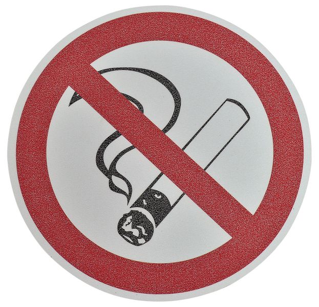 Pictogramme antidérapant au sol "Interdiction de fumer"