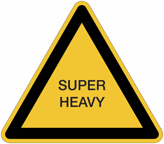 Etiquette pour véhicules lourds - Super heavy