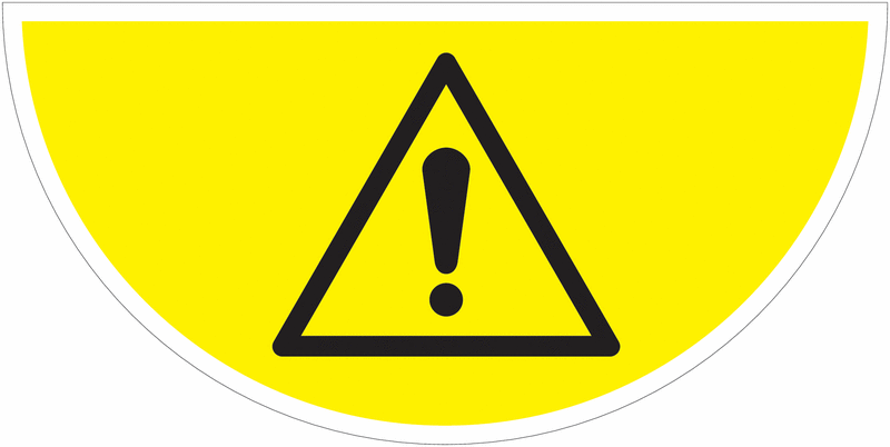 Marquage au sol ISO 7010 avec pictogramme " Danger général" W001