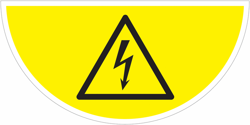 Marquage au sol ISO 7010 avec pictogramme"Danger électrique"W012