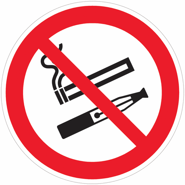 Panneaux et autocollants « interdiction de vapoter et de fumer »