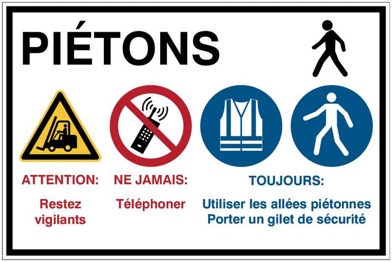 Panneaux industriels - Piétons