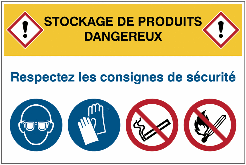 Panneaux industriels - Stockage de produits dangereux