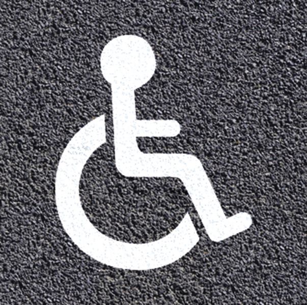 Marquage au sol thermocollé : symbole handicapé