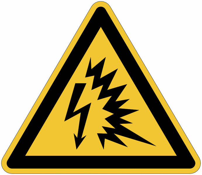 Panneaux et autocollants ISO 7010 "Danger Arc électrique" - W042