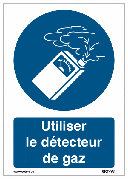 Panneaux ISO 7010 A3/A4/A5 Utiliser le détecteur de gaz - M048