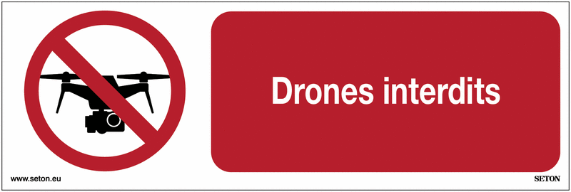 Panneaux horizontaux Drones interdits