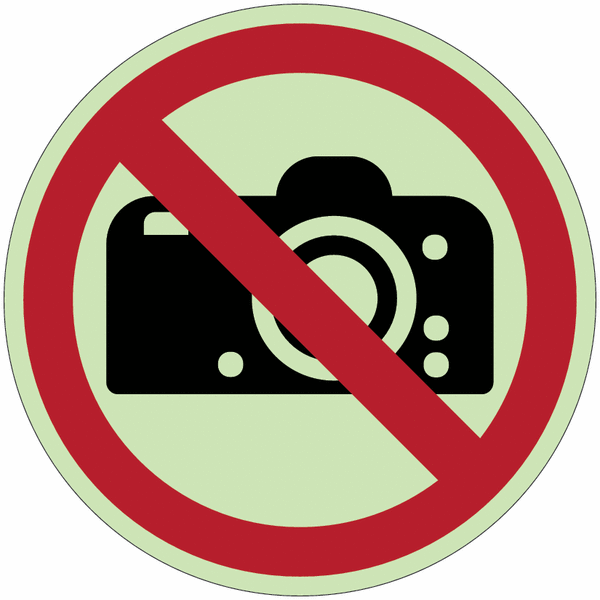 Panneaux photoluminescents ISO 7010 "Interdiction de photographier" - P029