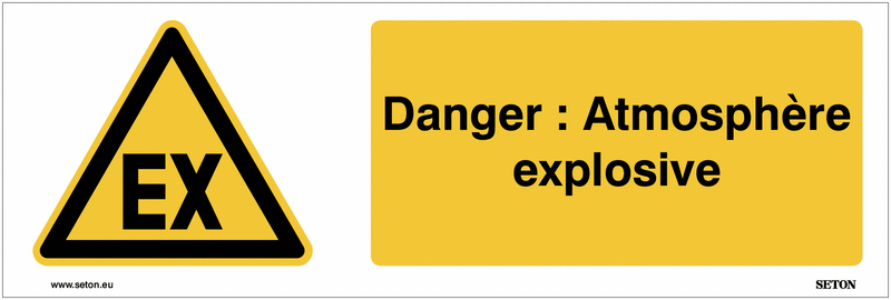 Panneaux horizontaux - Danger : Atmosphère explosive