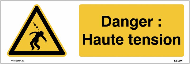 Panneaux horizontaux - Danger : Haute tension