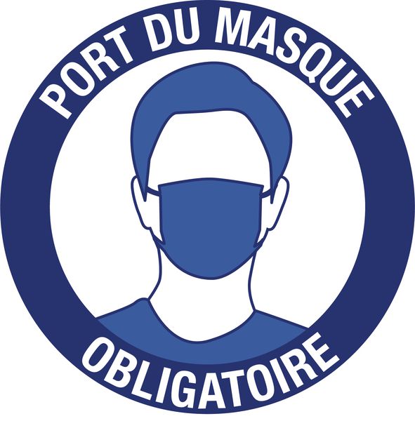 Panneaux et autocollants - Port du masque obligatoire