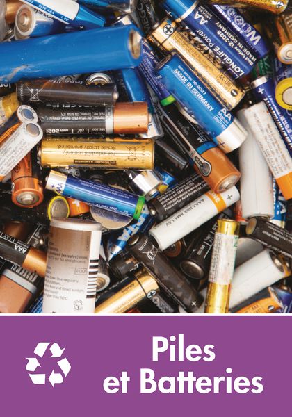 Signalétique recyclage - Piles et Batteries