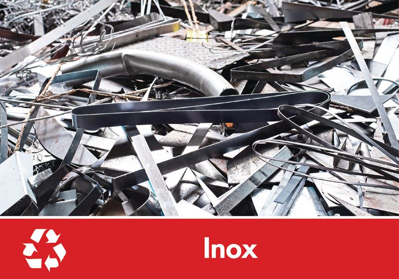Signalétique recyclage - Inox