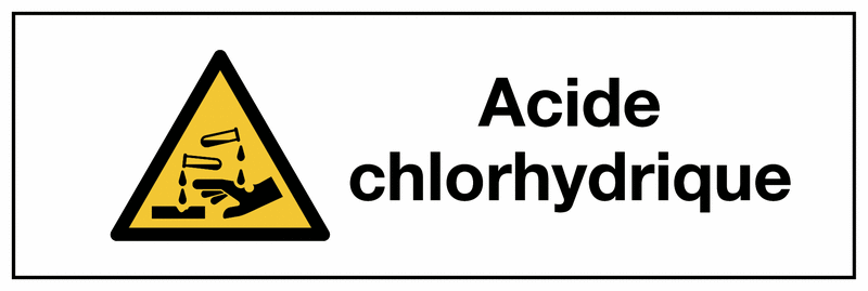 Signalisation des produits dangereux - Acide chlorhydrique
