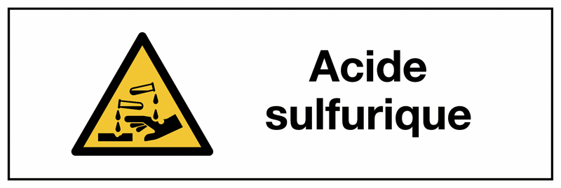Signalisation des produits dangereux - Acide sulfurique