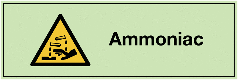 Signalisation photoluminescente de produits dangereux - Ammoniac