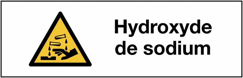 Signalisation des produits dangereux - Hydroxyde de sodium