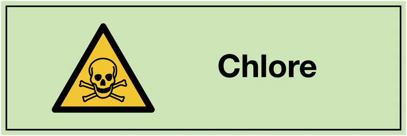 Signalisation photoluminescente de produits dangereux - Chlore