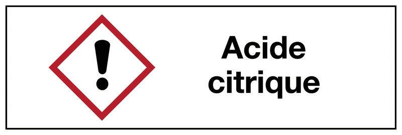 Etiquette CLP - Acide citrique - GHS07