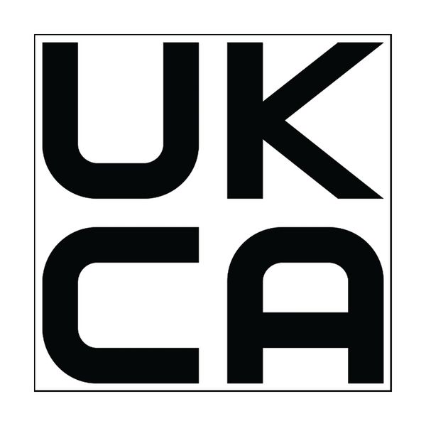 Étiquettes UKCA noir/blanc