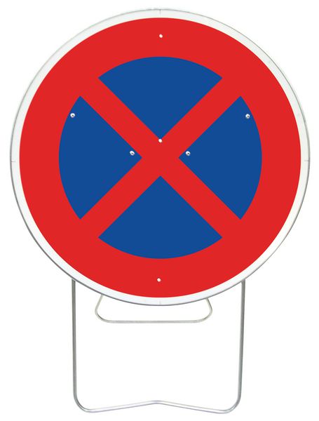 Panneau de signalisation temporaire - Arrêt et stationnement interdit