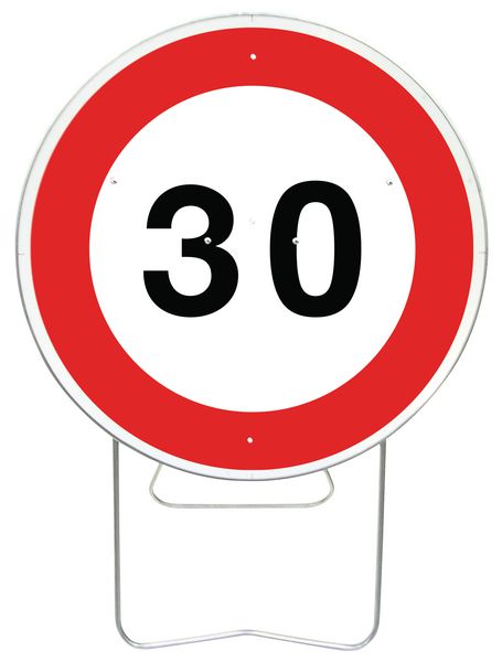 Panneau de signalisation temporaire - Limitation de vitesse 30