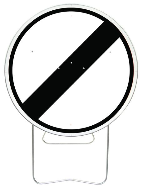Panneau de signalisation temporaire - Fin de toutes les interdictions