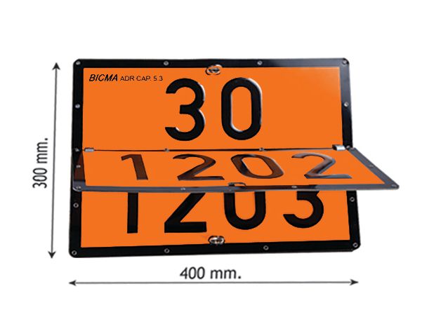 Plaque orange ADR convertible 30/1202 & 33/1203