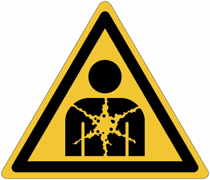 Pictogramme ISO 7010 "Danger, substance ou mélange présentant un risque pour la santé" - W071