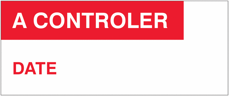 Etiquettes de contrôle résistantes humidité et condensation avec texte - A contrôler