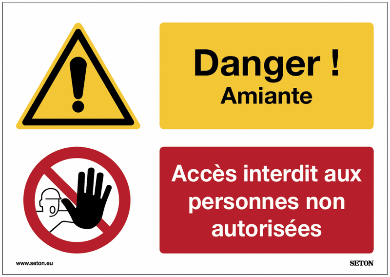 Panneaux A2/A3/A4 - Danger amiante - Accès interdit