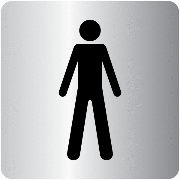 Panneau de porte "Toilettes pour hommes" ISO 7001