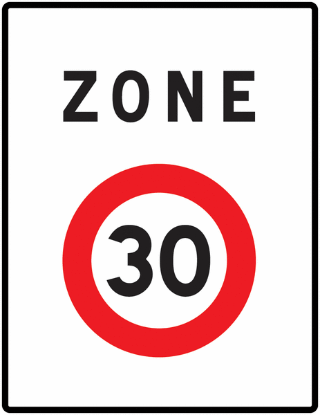 Panneau B30 - Zone 30 (homologué route)