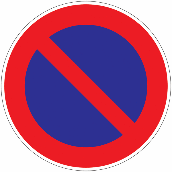 Panneau B6a1 - Stationnement interdit (homologué route)