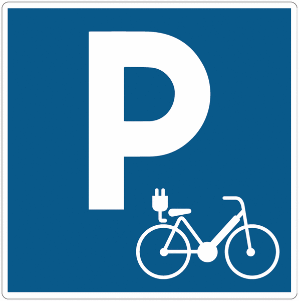 Panneau de parking pour les vélos électriques