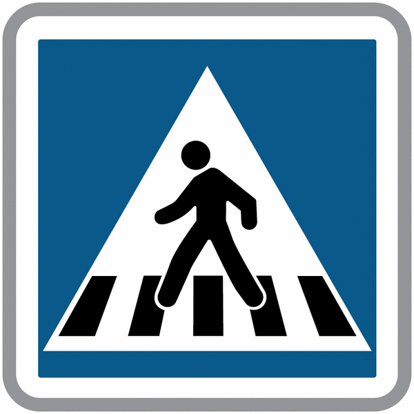 Panneau C20a - Passage pour piétons (homologué route)
