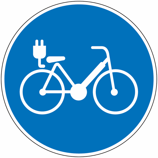 Panneau Réservé aux vélos électriques