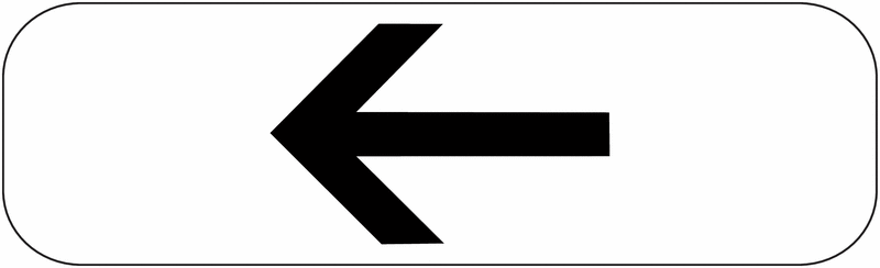 Panonceau M3b2 - Flèche vers la gauche (homologué route)