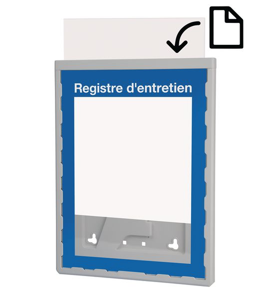 Porte-affiche pour cadre d’affichage - Registre d’entretien