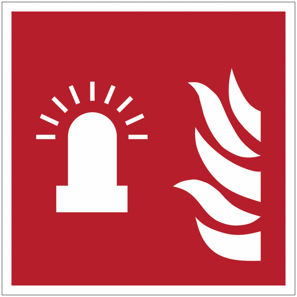 Autocollants et panneaux d'évacuation et de secours ISO 7010 "Désigne un signal lumineux clignotant pour indiquer que l'alarme incendie a fonctionné"- F018