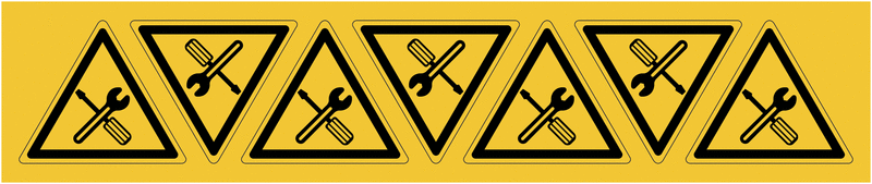 Autocollants et panneaux danger "Maintenance en cours"