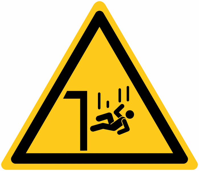 Autocollants et panneaux de danger "Risque de chute de hauteur"