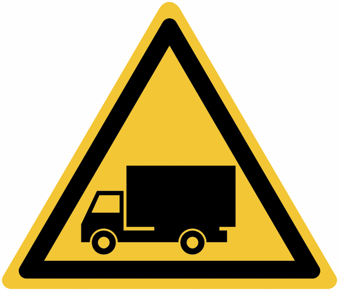 Autocollants et panneaux de danger "Sortie de camion"