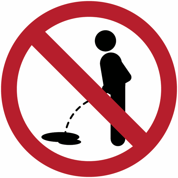 Autocollants et panneaux d'interdiction "Défense d'uriner"