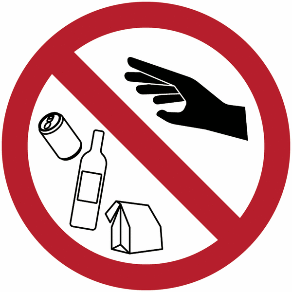 Autocollants et panneaux d'interdiction "Ne pas jeter ses déchets"