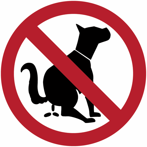 Autocollants et panneaux d'interdiction "Déjections canines interdites"