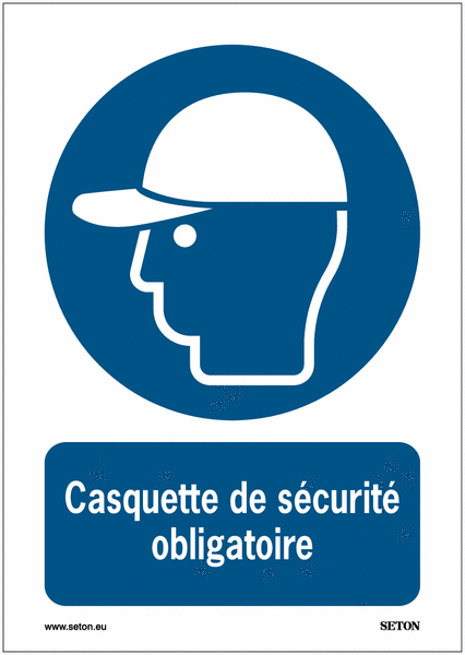 Panneaux A3/A4 - Casquette de sécurité obligatoire